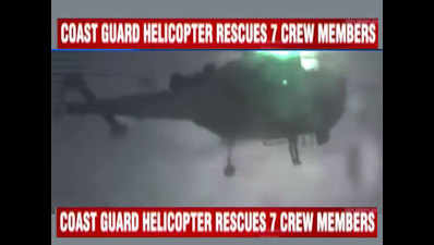 Caught on camera: Coast Guard rescues crew from sinking vessel