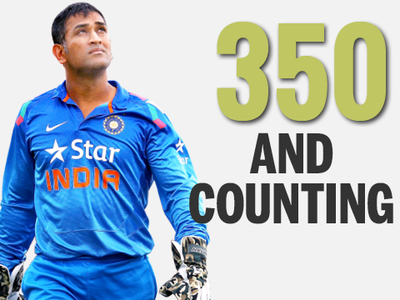 Infographic: MS Dhoni - 350 and counting
