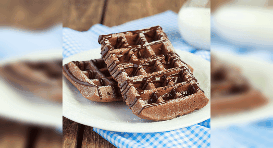 Chocolate Waffles Recipe: How to Make Chocolate Waffles Recipe | Homemade Chocolate Waffles Recipe