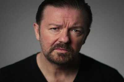 Ricky Gervais attempts celebrity impressions in 30 seconds