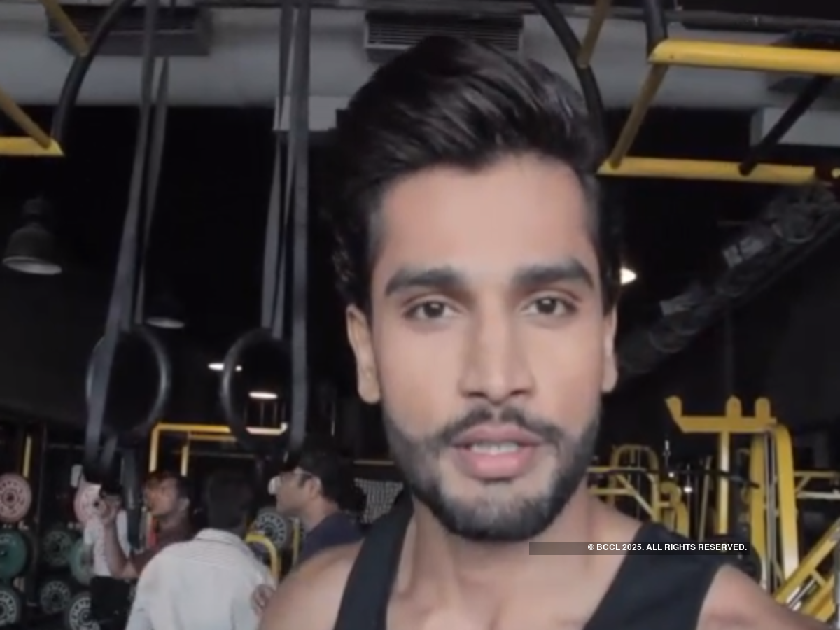 Mr India Rohit Khandelwal works out as he prepares for Mr World