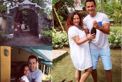 Rohit Roy rings in wedding anniversary with wife Mansi at an Island; see pic