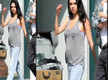 
Mila Kunis flaunts baby bump
