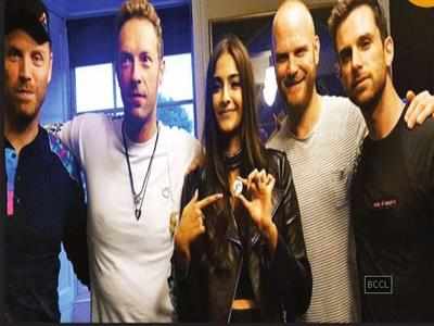 Sonam Kapoor in 'Paradise' with Chris Martin and Co