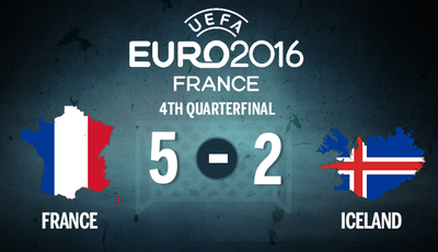 Infographic: France hammer Iceland to enter Euro 2016 semis