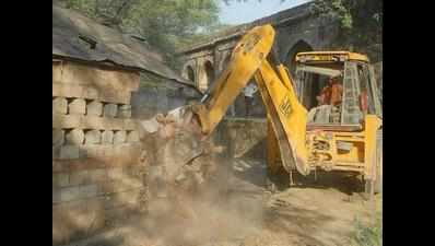 Civic body demolishes illegal private school on court's order