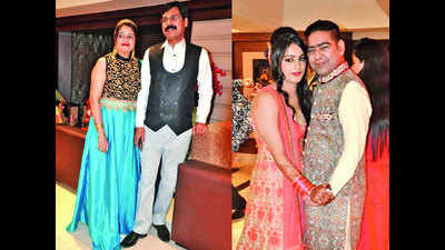 Sanjay Batla and wife Sunaina host their nephew Sinchit's engagement party in Kanpur