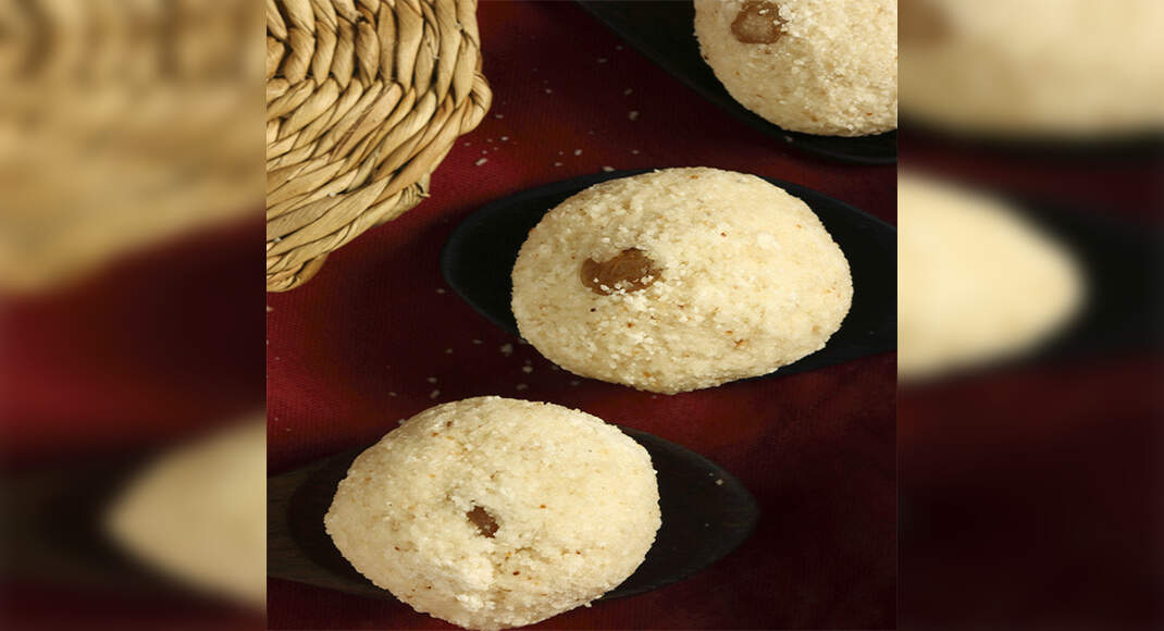 Coconut Rava Ladoos Recipe: How to Make Coconut Rava Ladoos Recipe | Homemade Coconut Rava Ladoos Re