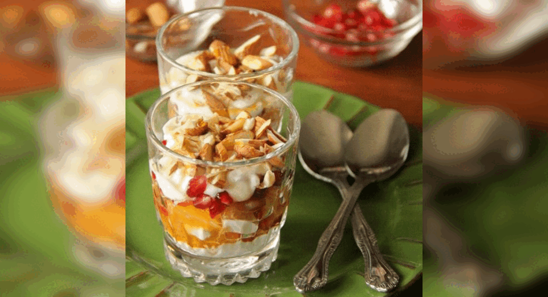 Mixed Fruit Yoghurt Parfait Recipe: How to Make Mixed Fruit Yoghurt Parfait Recipe | Homemade Mixed 