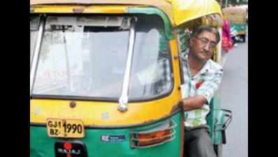 A postgraduate man travels in auto-rickshaw; he is the driver