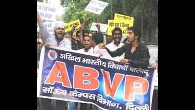Fee hike: ABVP stages protest