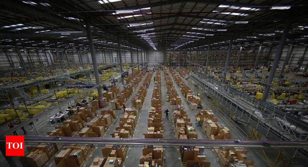 amazon-amazon-opens-its-largest-warehouse-in-delhi-times-of-india