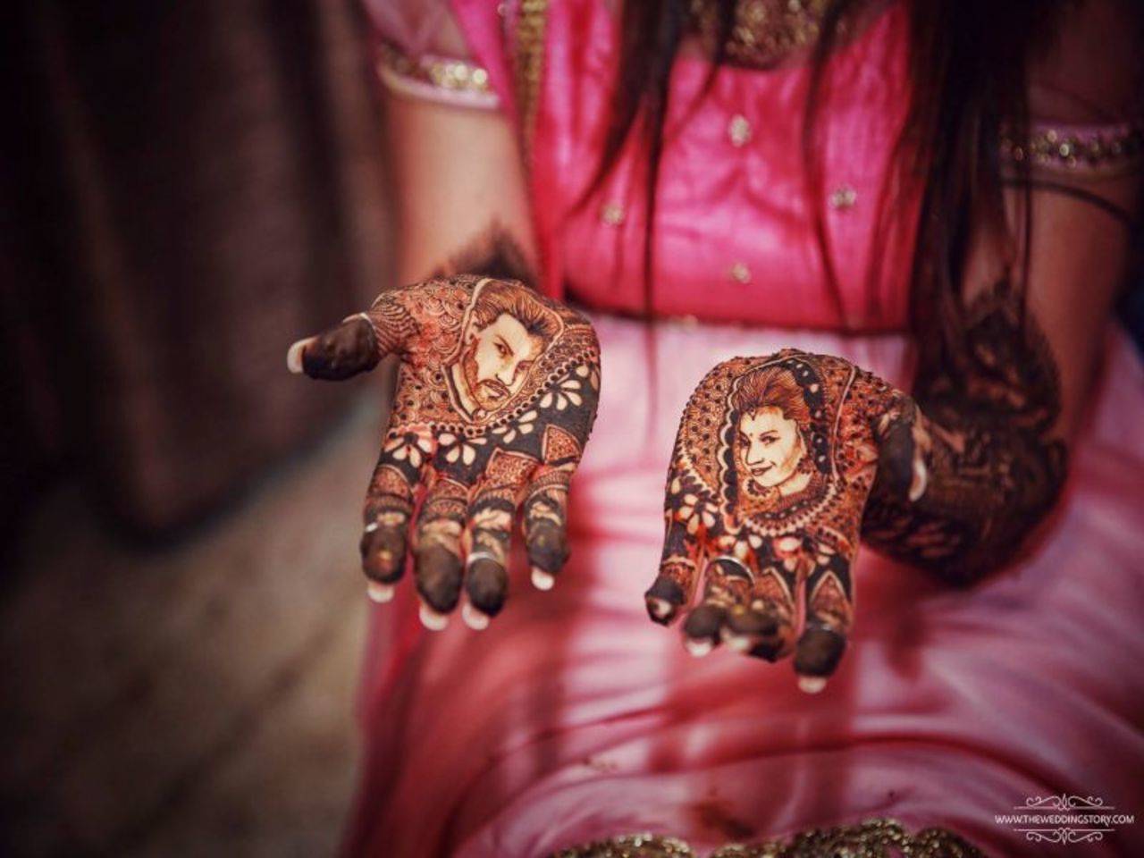 More brides are opting for portrait mehendi - Times of India