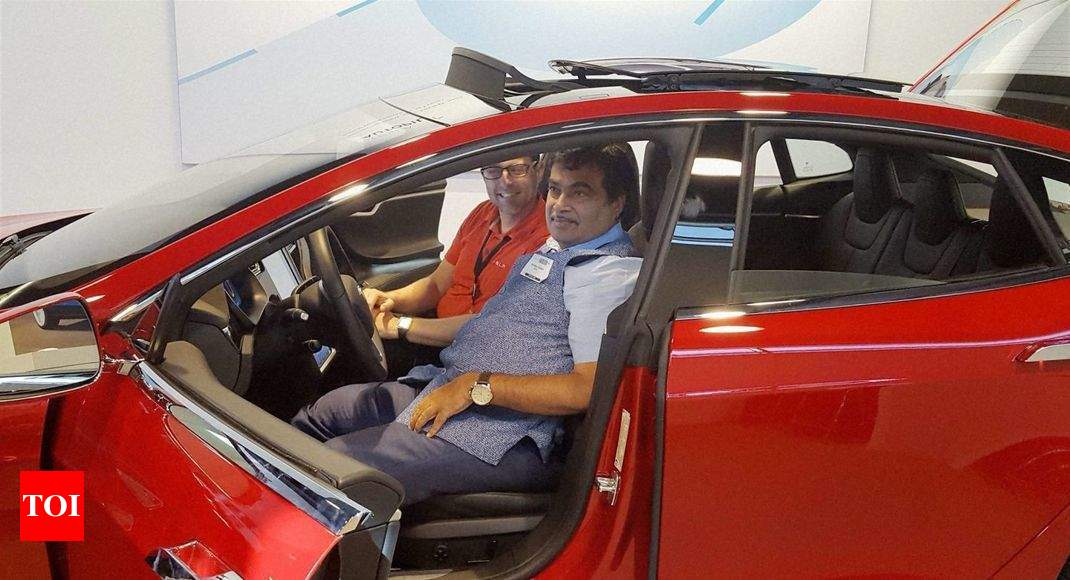 Nitin Gadkari visits Tesla Motors, invites proposal for ...