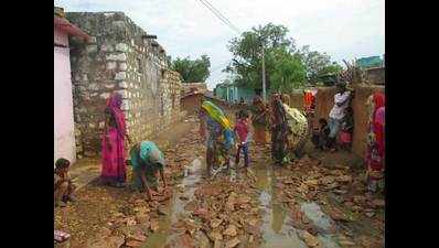 No help from panchayat, Sahariya women ‘repair’ road