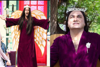 Varun Dhawan as Taher Shah's Angel on The Kapil Sharma Show