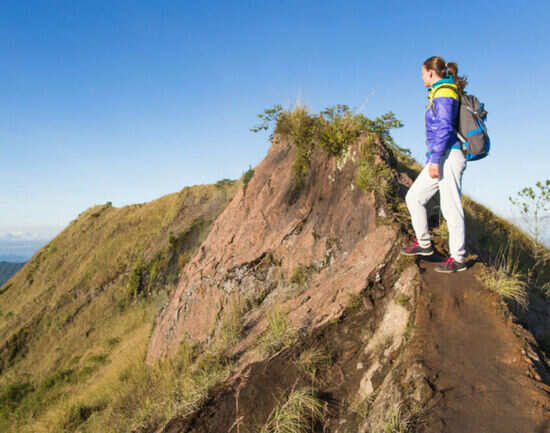 Trek up a volcano at sunrise