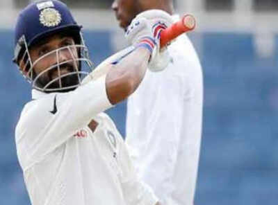 Rahane ton pushes India's lead past 300