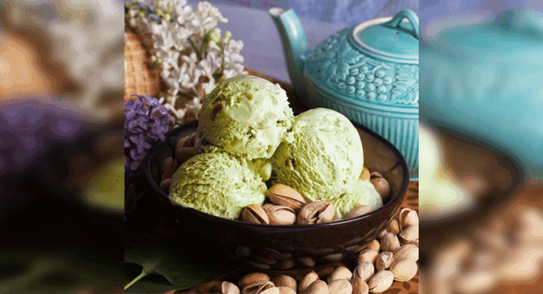 Pistachio Ice Cream Recipe: How to Make Pistachio Ice Cream Recipe | Homemade Pistachio Ice Cream Re