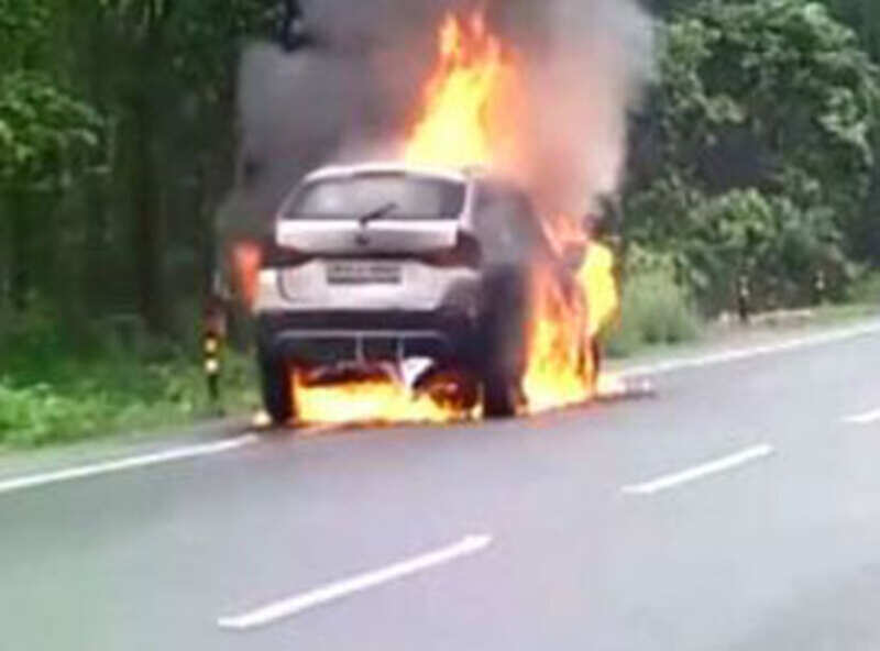 Watch: BMW car bursts into flames in seconds
