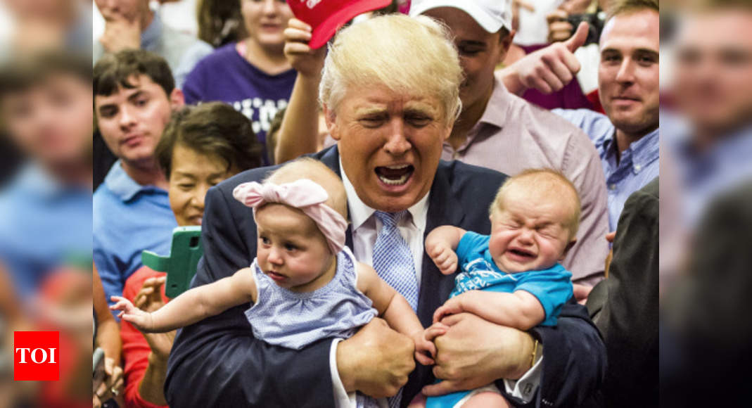 Trump Asks Woman With Crying Baby To Leave His Rally - Times Of India