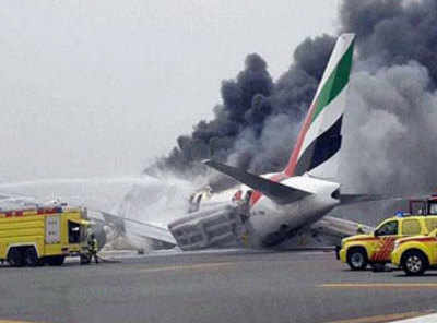 Watch: Plane explodes after crash landing in Dubai