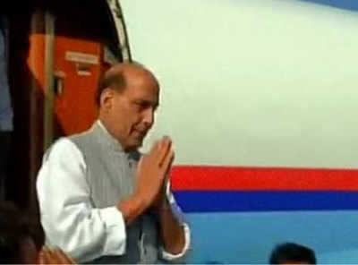 Rajnath arrives in Pak for Saarc meet amid protests by terror groups