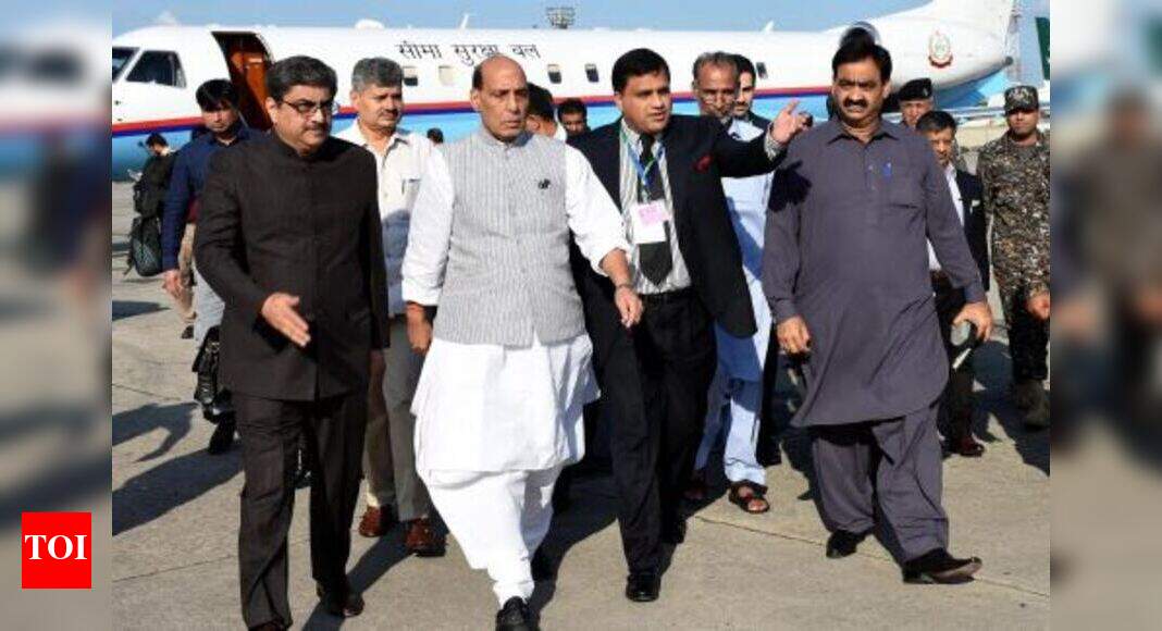 Rajnath lands in Pakistan amid protests by militants | India News ...