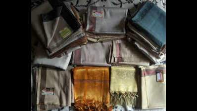 Shawls presented to writers and artistes donated to old age home