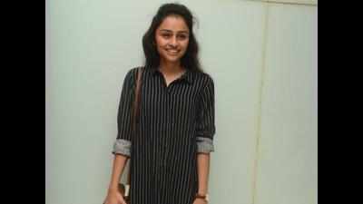 Pragati posed at the premiere show of Suicide Squad at Sathyam cinema in Chennai