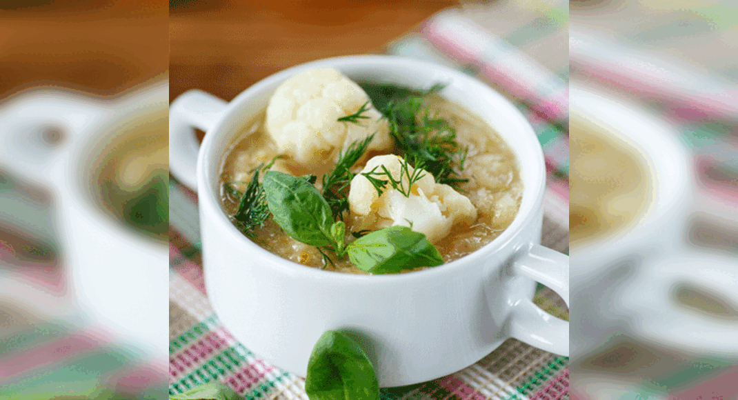 Cauliflower Cheese Soup Recipe: How to Make Cauliflower Cheese Soup Recipe | Homemade Cauliflower Ch