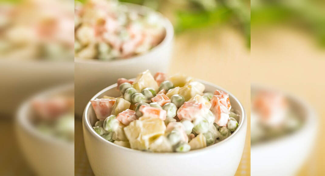 Russian Salad Recipe: How to make Russian Salad Recipe at Home | Homemade Russian Salad Recipe -Time