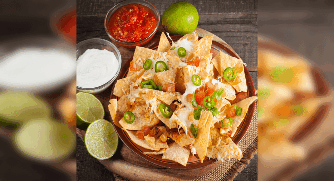 Nachos and Salsa Recipe: How to make Nachos and Salsa Recipe at Home | Homemade Nachos and Salsa Rec