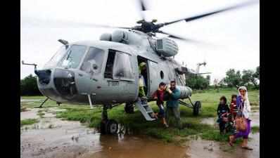 Army chopper pressed into rescue ops in Rewa