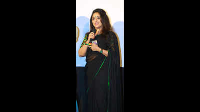 Spotted Kavya Madhavan at the celebrations of Adoor's 50 years in cinema in Trivandrum