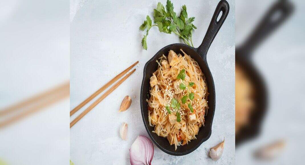 Tofu Noodle Salad Recipe: How to Make Tofu Noodle Salad Recipe | Homemade Tofu Noodle Salad Recipe