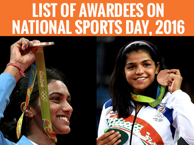 Infographic: List of awardees on National Sports Day, 2016