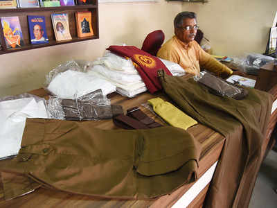 For change of uniform, RSS begins sale of khaki pants