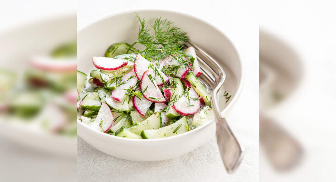 Cucumber and Radish Salad Recipe: How to Make Cucumber and Radish Salad Recipe | Homemade Cucumber a