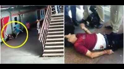 50-year-old slips into platform-train gap, survives