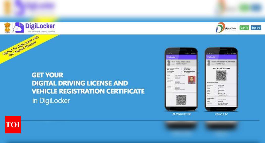 Access driving licence on your smartphone, courtesy DigiLocker - Times ...