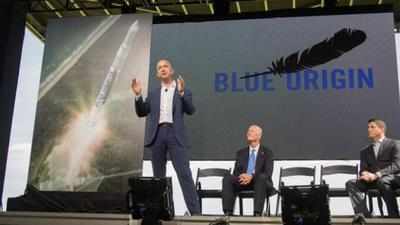 Here's how Jeff Bezos' giant new rockets compare to Elon Musk's