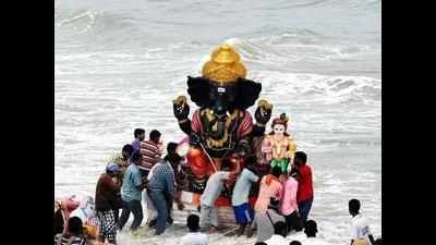 Five revered Ganesh of Pune immersed