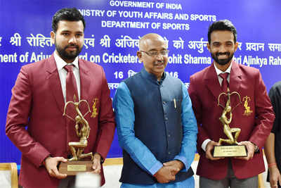 Ajinkya Rahane, Rohit Sharma conferred with Arjuna Award