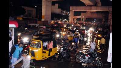 Hyderabad rains: A harrowing 20 kms on road