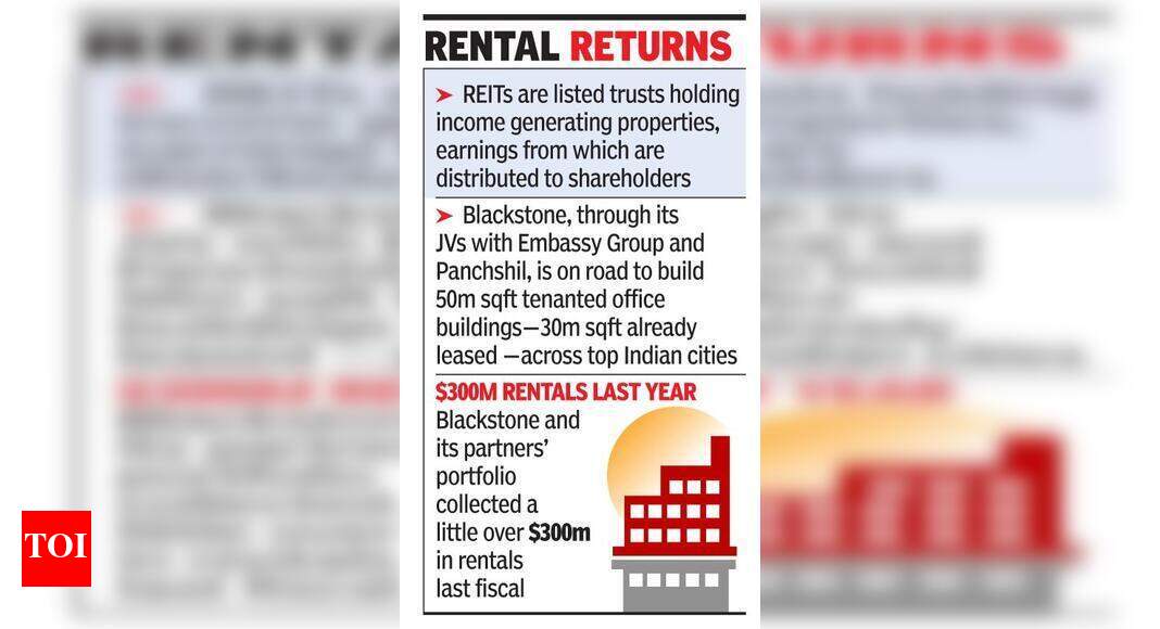 Blackstone readies India REIT listing Times of India