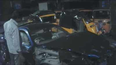 1 killed, 10 injured as car driven by drunk student ploughs through autorickshaws in Chennai