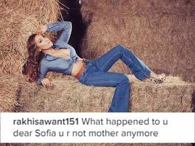 Sofia Hayat shares sensuous pic on Instagram; Rakhi Sawant takes a dig at her