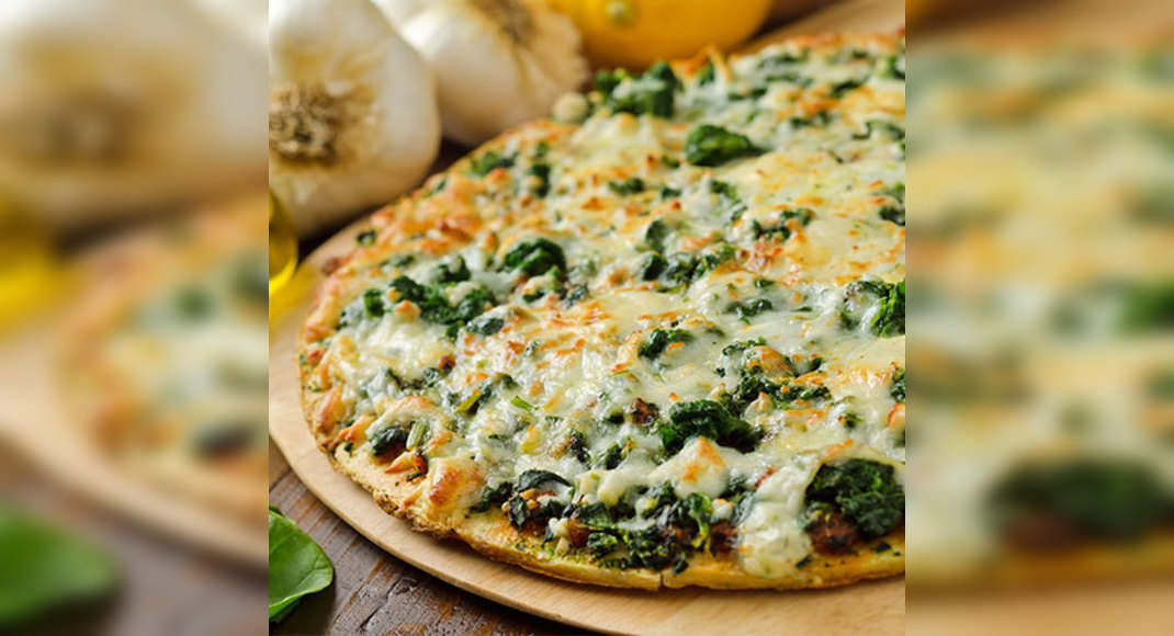 Spinach Cheese Pizza Recipe: How to Make Spinach Cheese Pizza Recipe ...