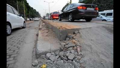 Commuters brave uneven surface after villagers stall old D-G road upgrade